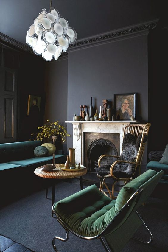 Contemporary Interior Design Trends 2017 - Dark green interiors