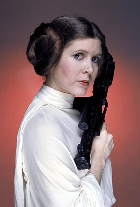 Princess Leia, Carrie Fisher with her dog Gary