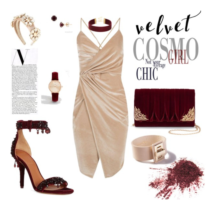New Years Outfit Ideas - Velvet wrap dress