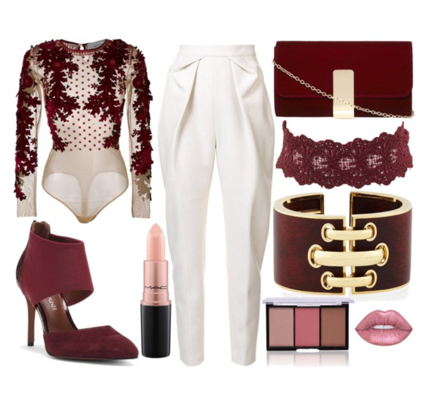 New Years Outfit Ideas - Sheer bodysuit look