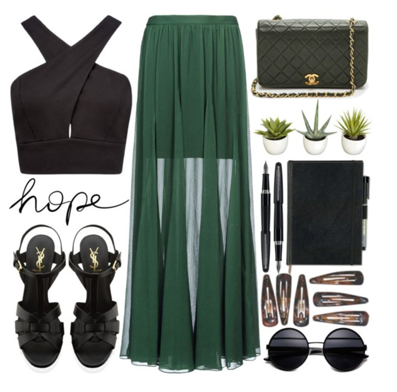 New Years Outfit Ideas - Maxi skirt look