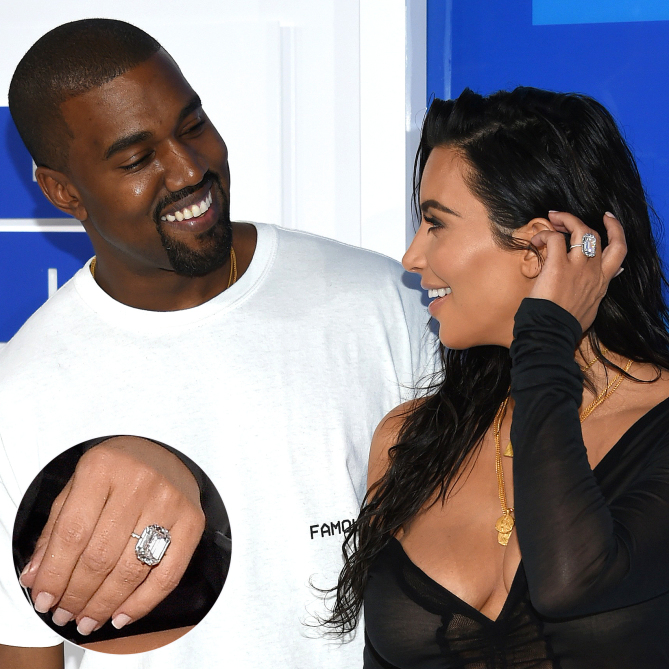 Best Celebrity Engagement Rings - Kim Kardashian West