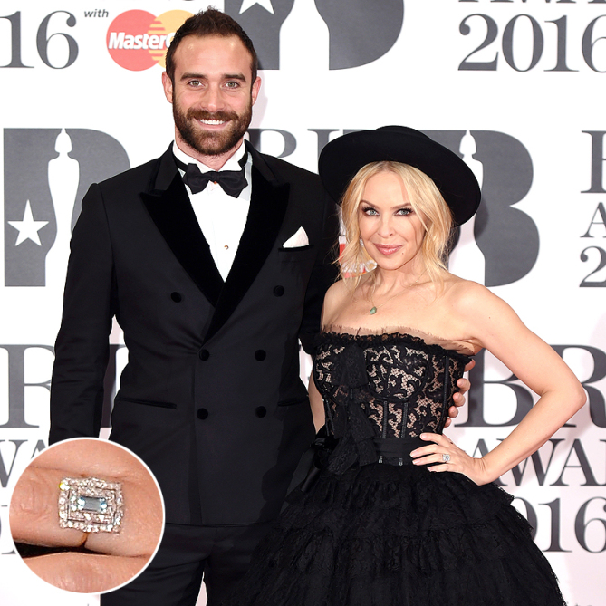 Best Celebrity Engagement Rings - Kylie Minogue