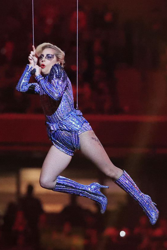 Lady Gaga Super Bowl Look - Purple leotard