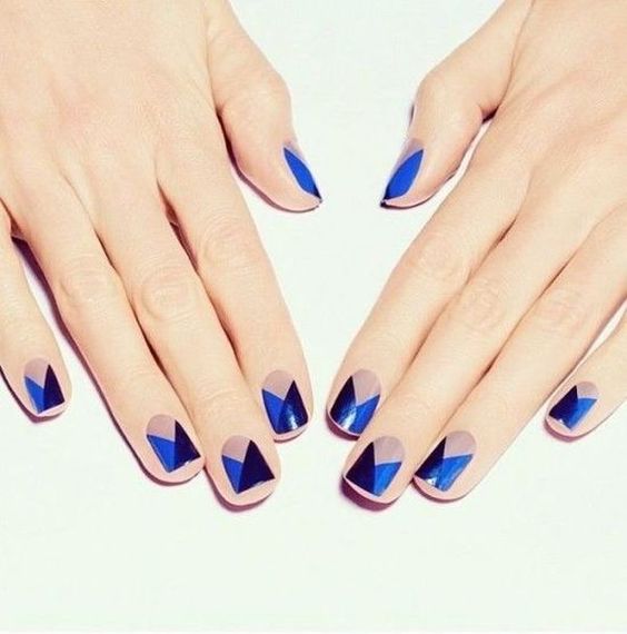 Summer Nail Colors Trend-Little Lilac Triangles Summer Nail Colors Trend-Little Lilac Triangles