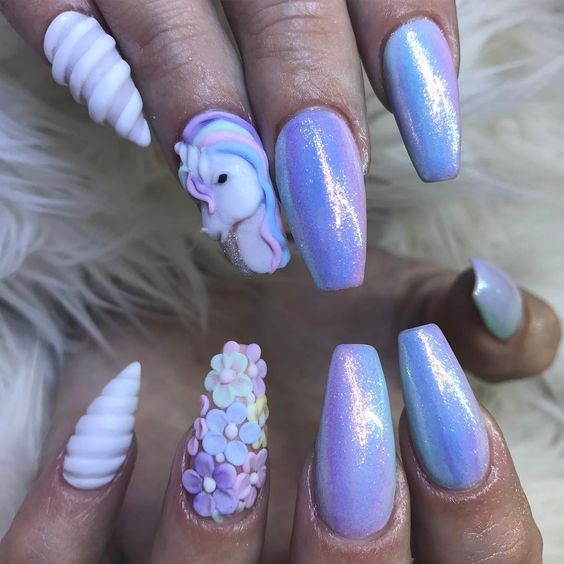 Summer Nail Colors Trend-Unicorn Summer Nail Colors Trend-Unicorn