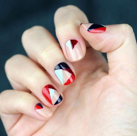 Summer Nail Color Trend From Runway-Color Blocking Summer Nail Color Trend From Runway-Color Blocking