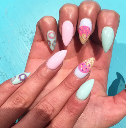 Summer Nail Colors Trend-Ice cream Summer Nail Colors Trend-Ice cream