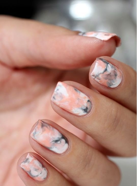 Summer Nail Colors Trend- Marbles Summer Nail Colors Trend- Marbles