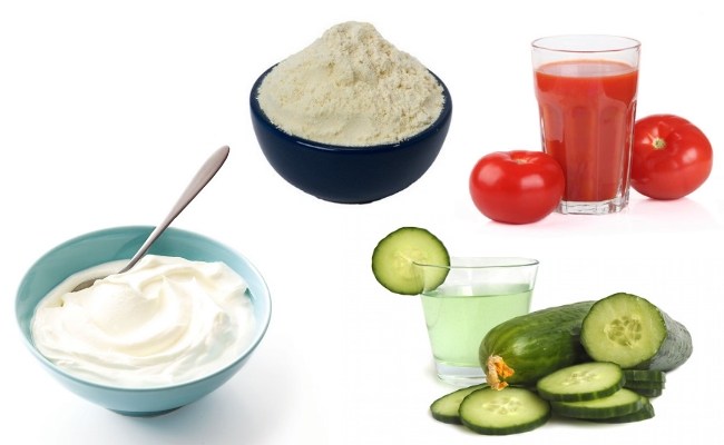 How to remove tan-Yogurt,cucumber,tomato and gram flour