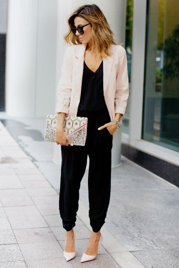 What To Wear To a Job Interview In Fashion-Blazer With Jumpsuits