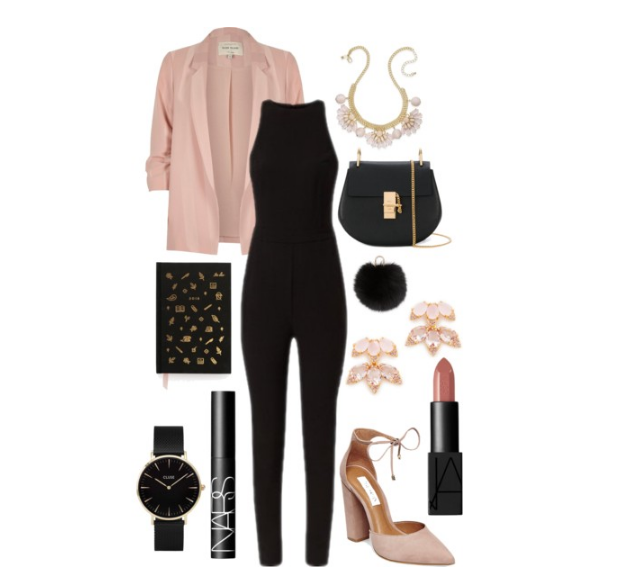 What To Wear To a Job Interview In Fashion- Blazer With Jumpsuit Look